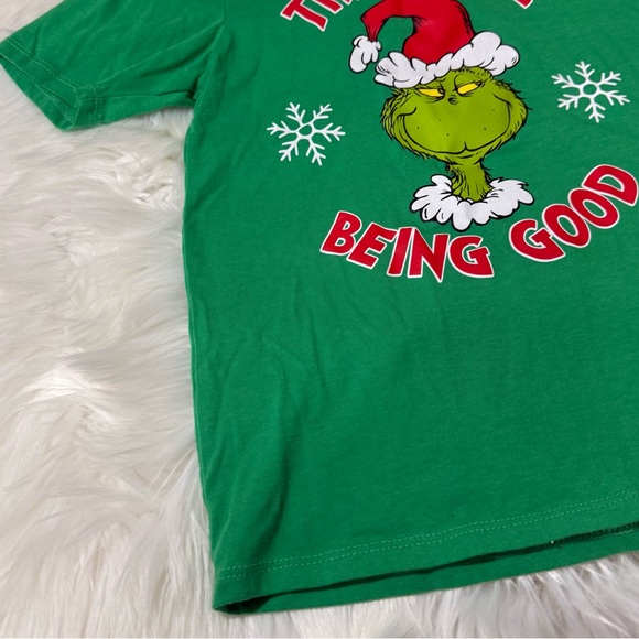 The Grinch Graphic Holiday Short Sleeve Shirt - Kids Size M (8) - Picture 7 of 12